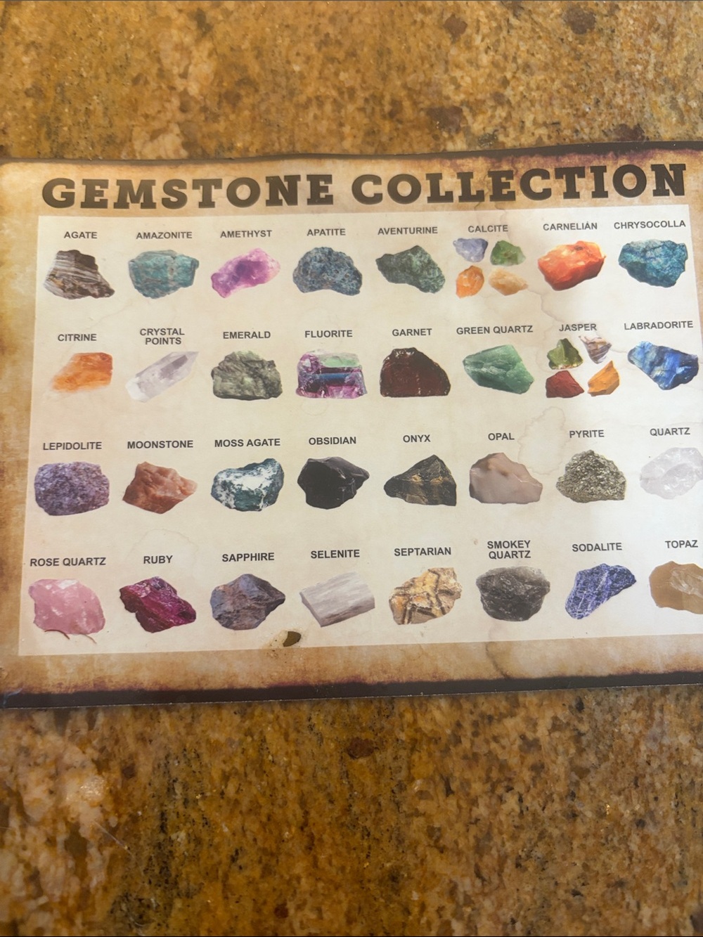 Gemstone Collection Display Card – Multicolor Rock Guide - Picture 3 of 3